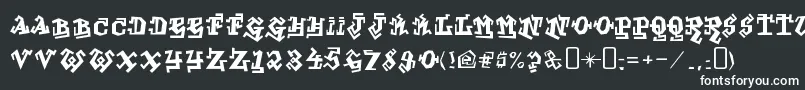 フォントGraffitiTreatFront – 白い文字