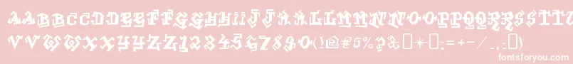 GraffitiTreatFront Font – White Fonts on Pink Background