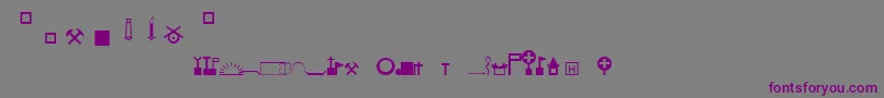 フォントEsriNimaCityGraphicPt – 紫色のフォント、灰色の背景