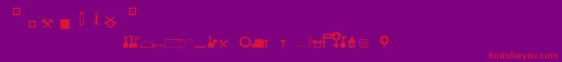 EsriNimaCityGraphicPt Font – Red Fonts on Purple Background