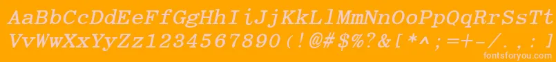 EliteBoldItalic Font – Pink Fonts on Orange Background