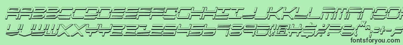 QuickstrikeShadowItalcon Font – Black Fonts on Green Background