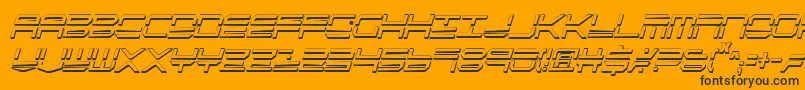 フォントQuickstrikeShadowItalcon – 黒い文字のオレンジの背景