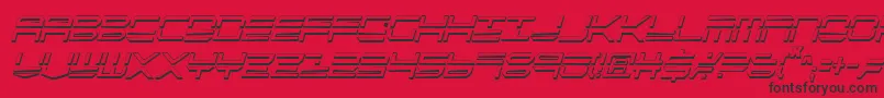 フォントQuickstrikeShadowItalcon – 赤い背景に黒い文字
