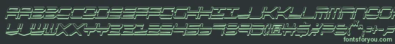 Шрифт QuickstrikeShadowItalcon – зелёные шрифты на чёрном фоне