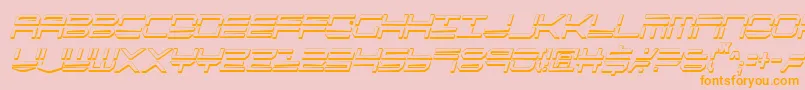 QuickstrikeShadowItalcon Font – Orange Fonts on Pink Background