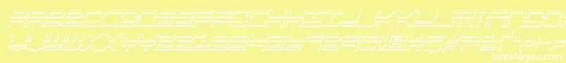 QuickstrikeShadowItalcon Font – White Fonts on Yellow Background