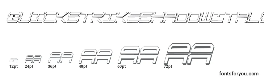 Größen der Schriftart QuickstrikeShadowItalcon