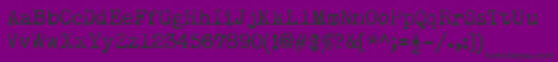 フォントRemingtonNoiseless – 紫の背景に黒い文字