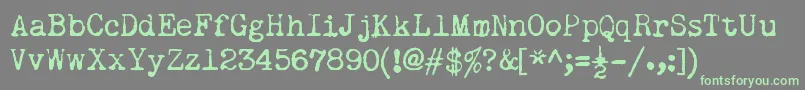 RemingtonNoiseless-fontti – vihreät fontit harmaalla taustalla