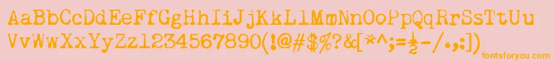 RemingtonNoiseless Font – Orange Fonts on Pink Background