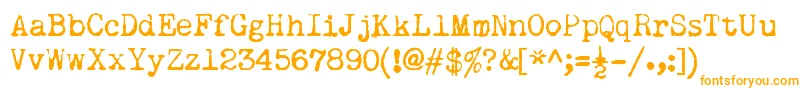Шрифт RemingtonNoiseless – оранжевые шрифты на белом фоне