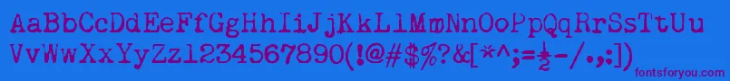 Шрифт RemingtonNoiseless – фиолетовые шрифты на синем фоне