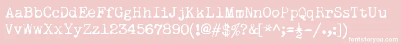RemingtonNoiseless Font – White Fonts on Pink Background