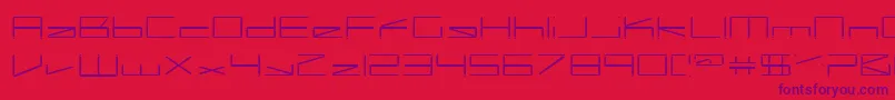 Capacitr Font – Purple Fonts on Red Background