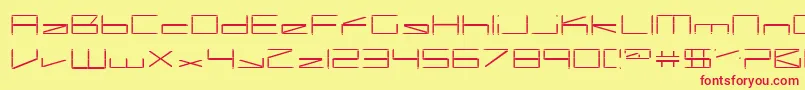 Capacitr Font – Red Fonts on Yellow Background