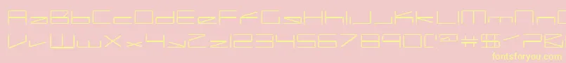 Capacitr Font – Yellow Fonts on Pink Background