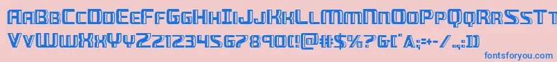 Greaseguncond Font – Blue Fonts on Pink Background