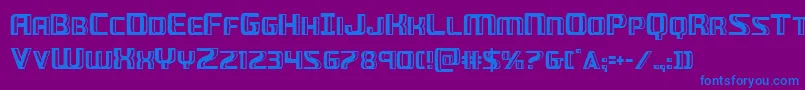 Greaseguncond Font – Blue Fonts on Purple Background