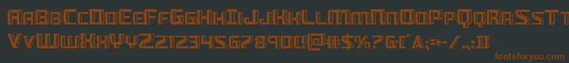 Шрифт Greaseguncond – коричневые шрифты на чёрном фоне
