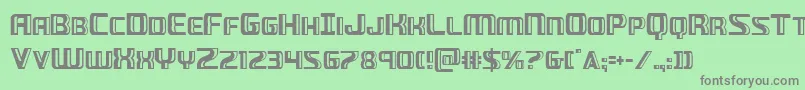 Greaseguncond Font – Gray Fonts on Green Background