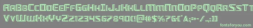 Greaseguncond Font – Green Fonts on Gray Background