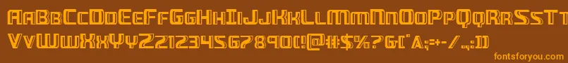 Greaseguncond Font – Orange Fonts on Brown Background