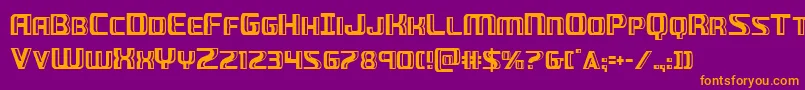 Greaseguncond Font – Orange Fonts on Purple Background