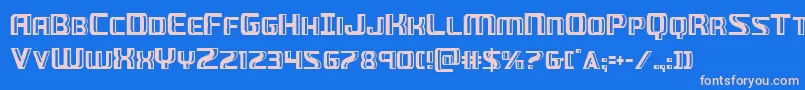 Greaseguncond Font – Pink Fonts on Blue Background