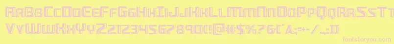 Greaseguncond Font – Pink Fonts on Yellow Background