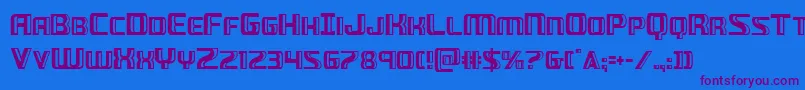 Greaseguncond Font – Purple Fonts on Blue Background