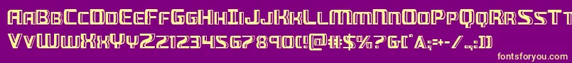 Greaseguncond Font – Yellow Fonts on Purple Background