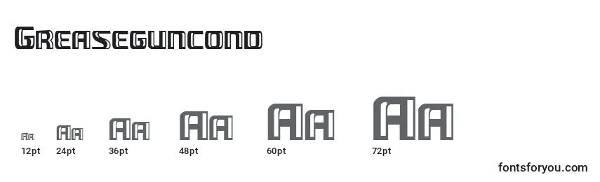 Greaseguncond Font Sizes