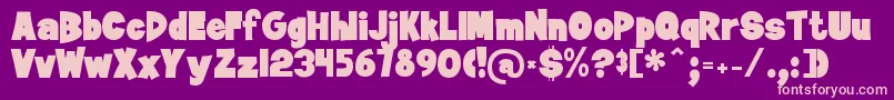 Janbrady Font – Pink Fonts on Purple Background