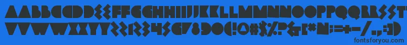 Bamboozler Font – Black Fonts on Blue Background