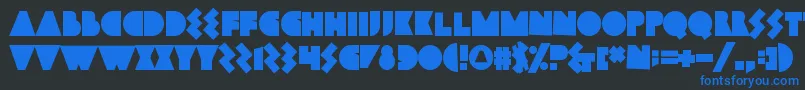 Bamboozler Font – Blue Fonts on Black Background