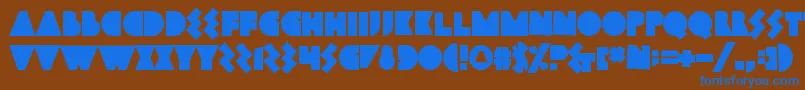 Bamboozler Font – Blue Fonts on Brown Background