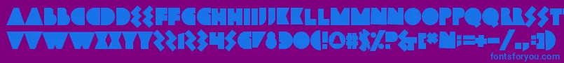 Bamboozler Font – Blue Fonts on Purple Background