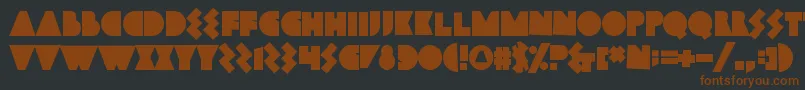 Bamboozler-fontti – ruskeat fontit mustalla taustalla