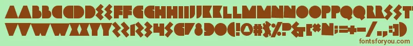 Bamboozler Font – Brown Fonts on Green Background