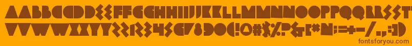 Bamboozler Font – Brown Fonts on Orange Background