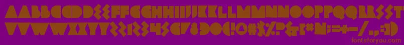 Bamboozler Font – Brown Fonts on Purple Background