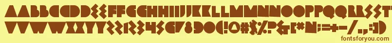 Bamboozler Font – Brown Fonts on Yellow Background