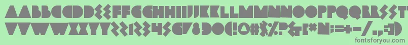 Bamboozler Font – Gray Fonts on Green Background