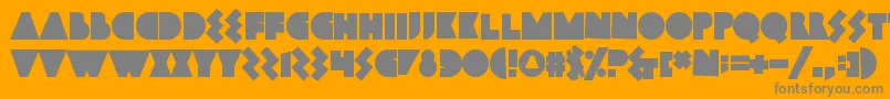Bamboozler-fontti – harmaat kirjasimet oranssilla taustalla