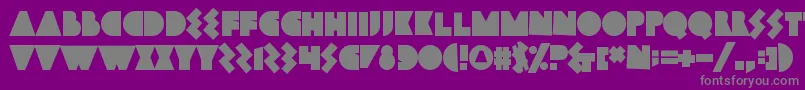 Bamboozler Font – Gray Fonts on Purple Background