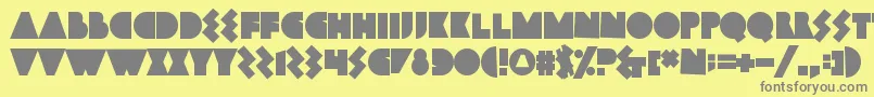 Bamboozler Font – Gray Fonts on Yellow Background