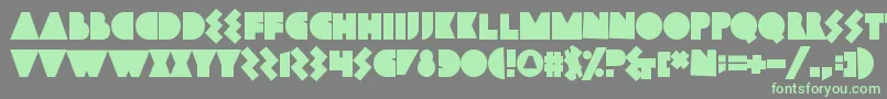 Bamboozler Font – Green Fonts on Gray Background