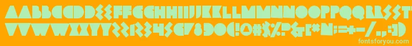 Bamboozler Font – Green Fonts on Orange Background
