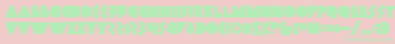 Bamboozler Font – Green Fonts on Pink Background
